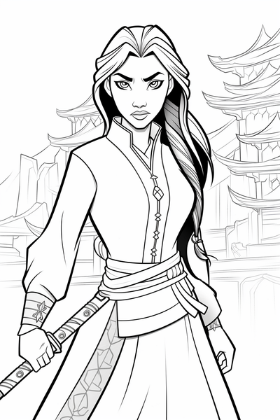 Free Download Colouring Page MULAN Disney Princess Chinese Princess ...