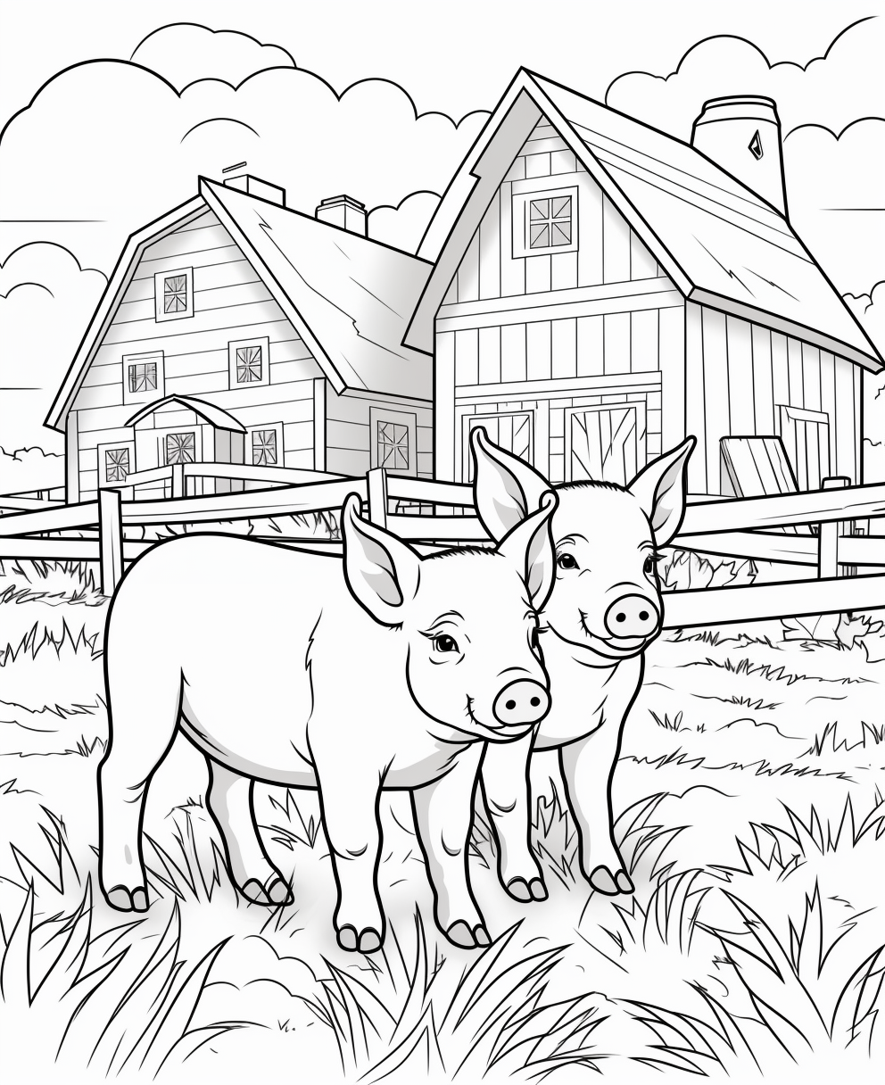 Free Coloring Page of Peppa Pigs for Adults and Kids – BUJO ART