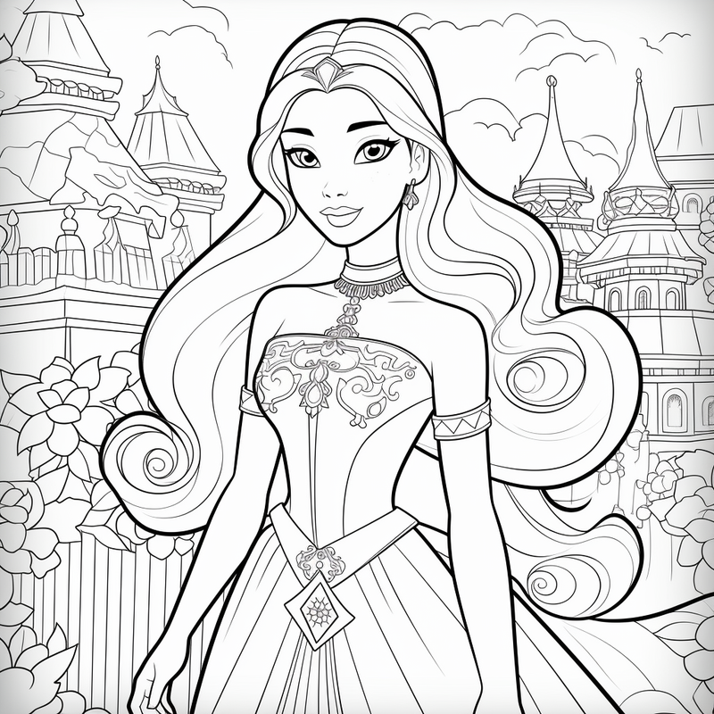 Free Download Colouring Page Disney Princess Raya – Bujo Art