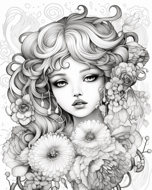 Free Download Colouring Page Coloring Book Coloring Page of Girls ...