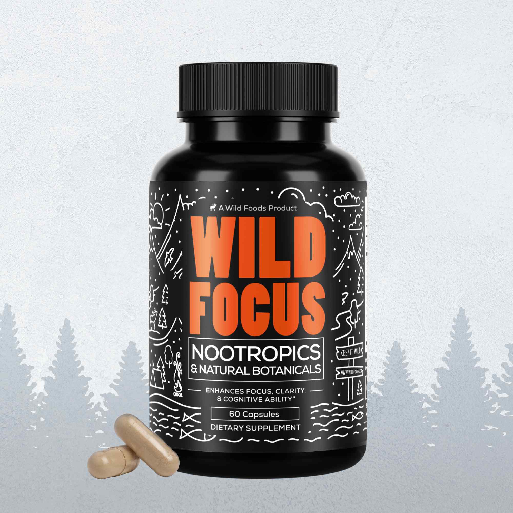 Focus Nootropic Blend, 30 servings – Cognitive Support for Memory & Focus by Wild Foods