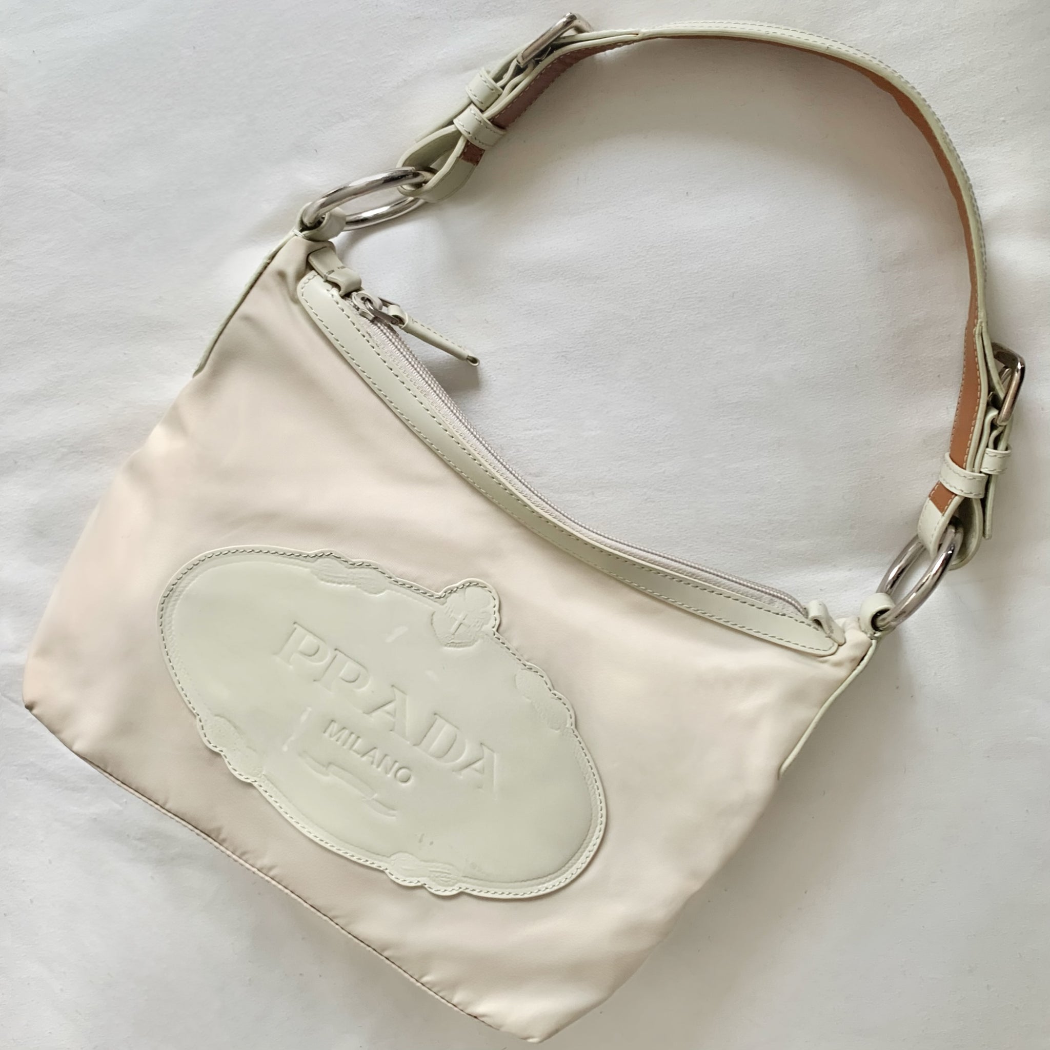 Prada Cream Nylon Hobo Bag – Entourage Vintage