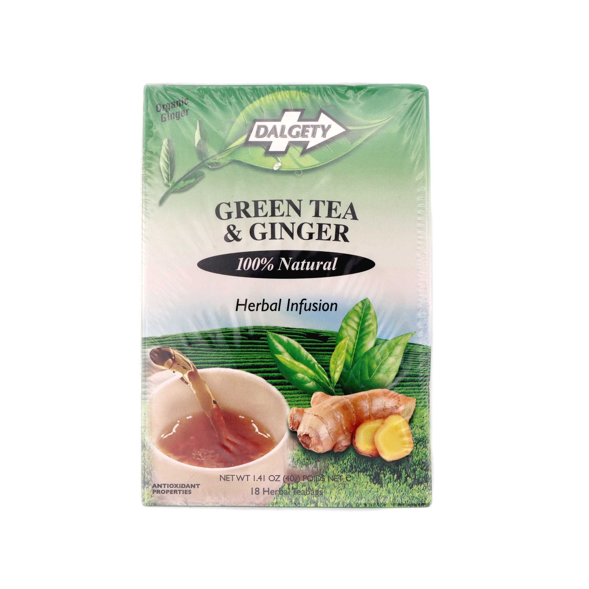 Dalgety Green Tea And Ginger Herbal Infusion 40g 18 Bags 2746