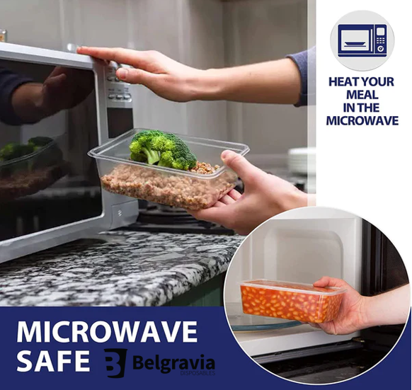 Plastic Containers Tubs Clear With Lids Microwave Food Safe 500 650 750  1000ml