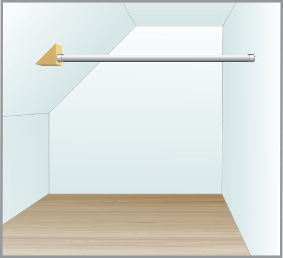 How to Install a Closet Rod on an Angled Wall 