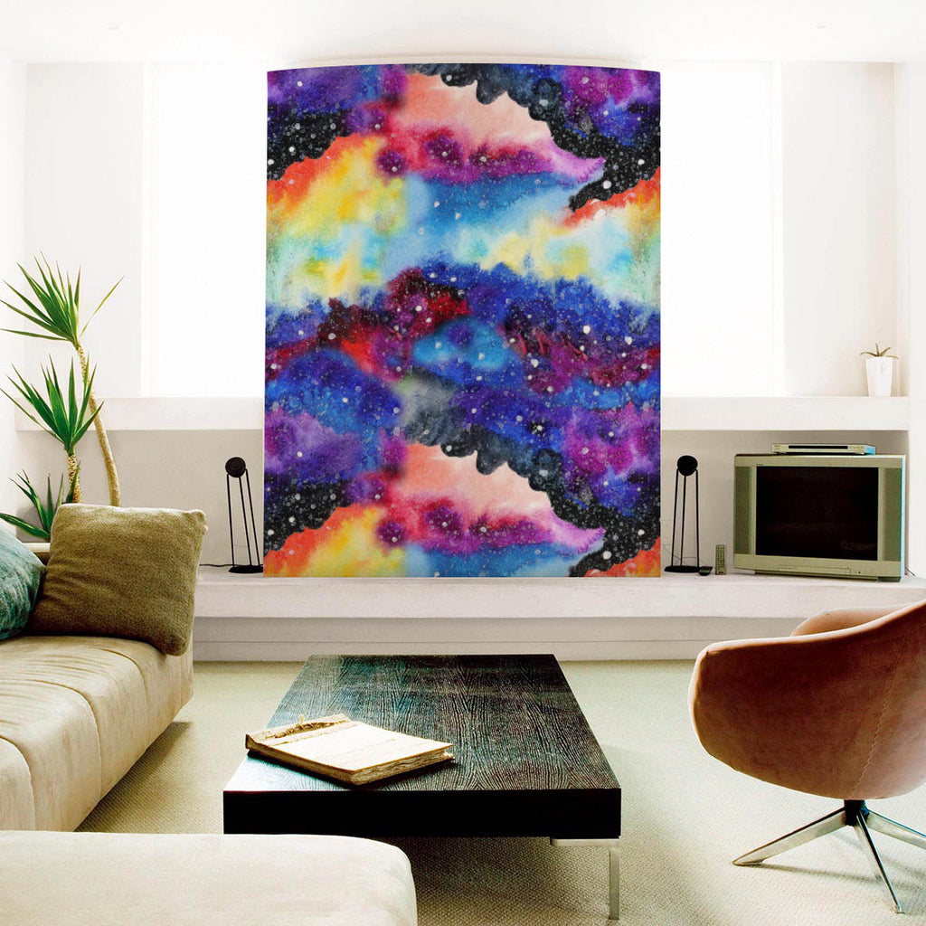 Rainbow Galaxy Wallpaper Dark Space Wallpaper Mural Accent  Etsy