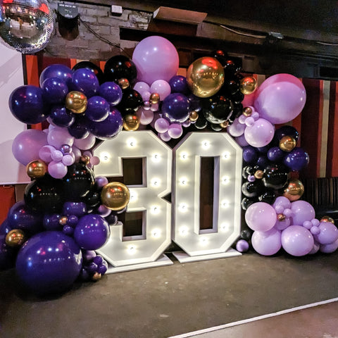number lights hire birthday party