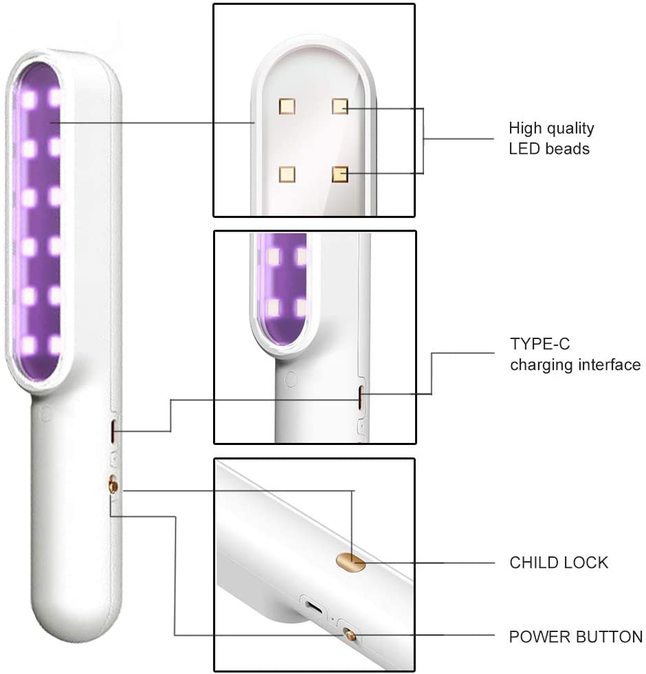 vanelc uv light sanitizer wand