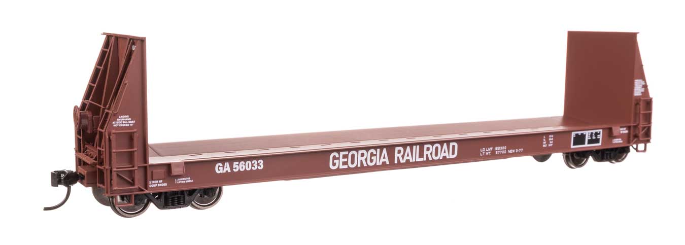 Walthers Proto 104522 | 50' Sieco Pulpwood Flatcar - Ready to Run - Georgia Railroad #56033 | HO Scale