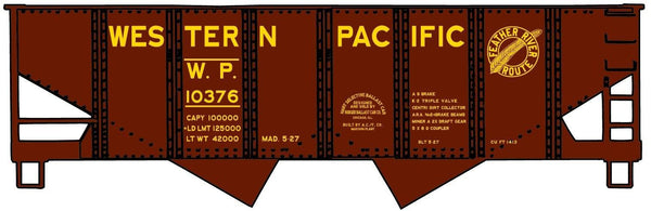 Accurail 2436 | USRA Twin Hopper Kit Western Pacific #10376 | HO Scale - Squeaky's Trains & Things