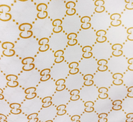 Gucci Designer Inspired white with gold 4 way stretch $16.99 at checkout