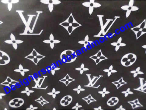 Inspired louis vuitton fabric black LV fabric by the yard Designer fabric  lv fabric Spandex LV prin