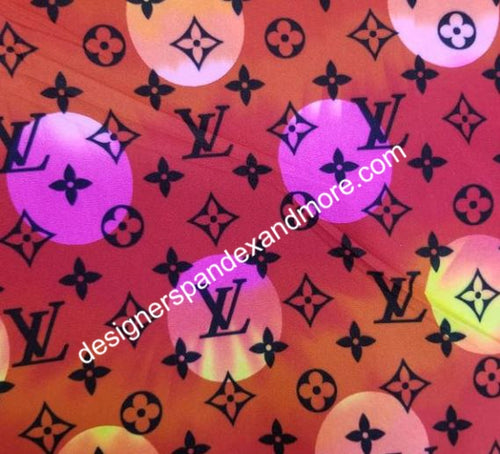 designer lv logo cotton fabric