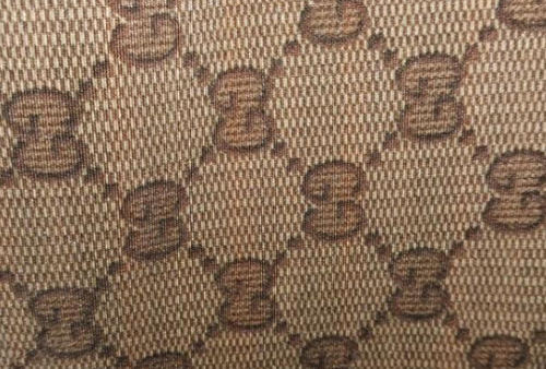 Gucci Designer Inspired Fabric Tan with Darker Lettering 4 way