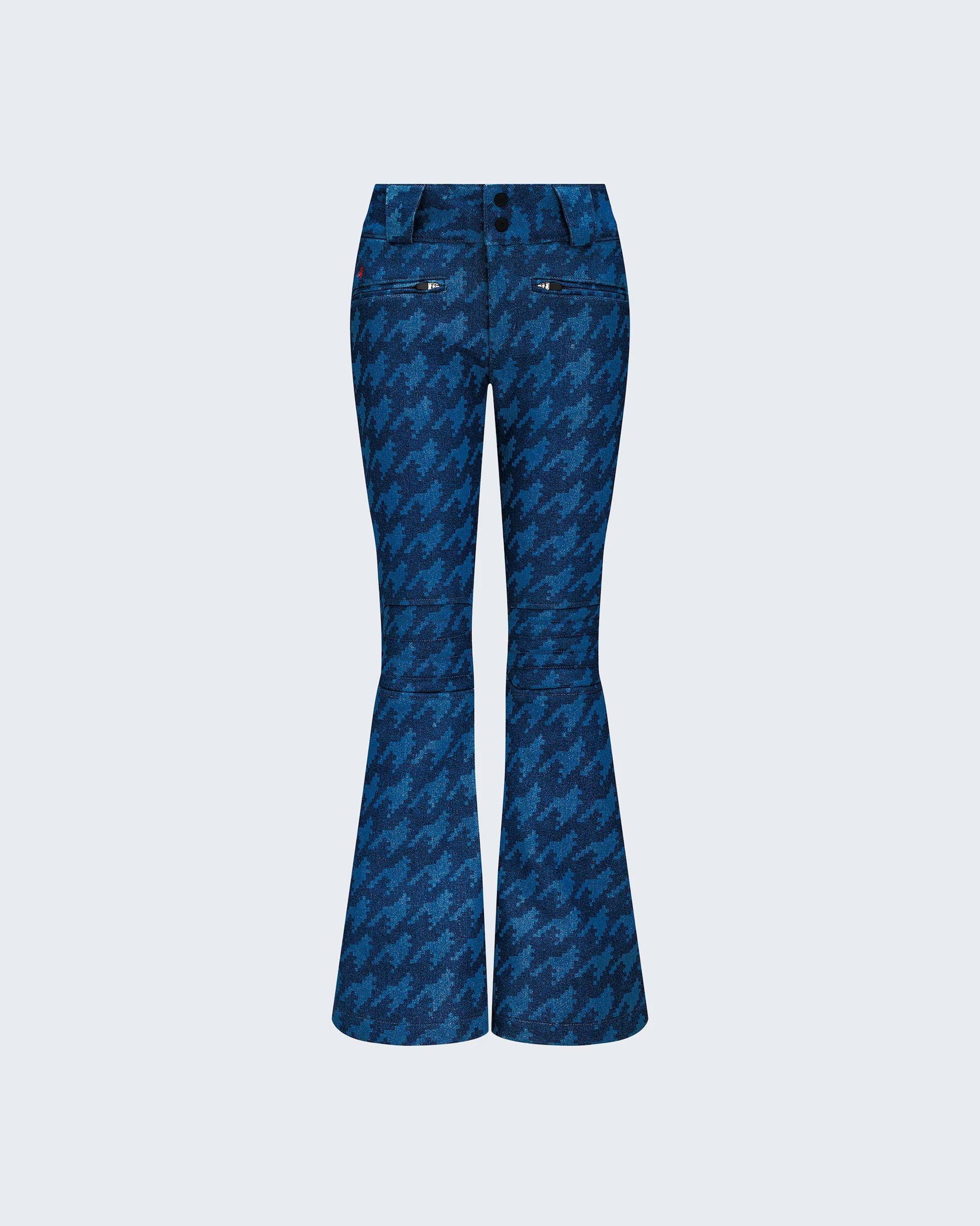 Houndstooth Mid-Rise Aurora Flare Pant