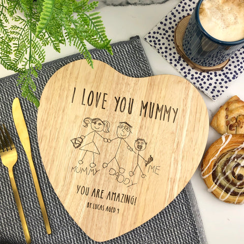 Personalised Engraved Drawing Chopping Board
