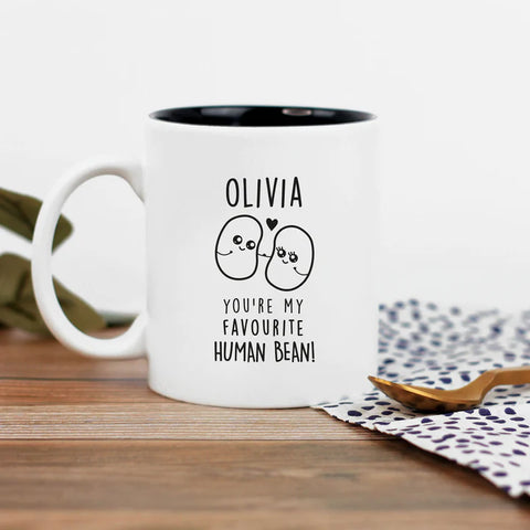 Personalised 'You're My Favourite Human Bean' Colour Reveal Coffee Mug