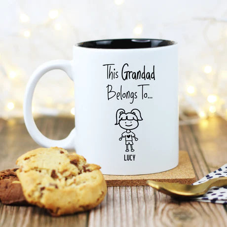 Personalised "This Grandad Belongs To" Colour Reveal Coffee Mug