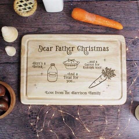 Personalised Traditional Dear Father Christmas Xmas Eve Board