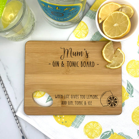 Personalised Gin & Tonic Board