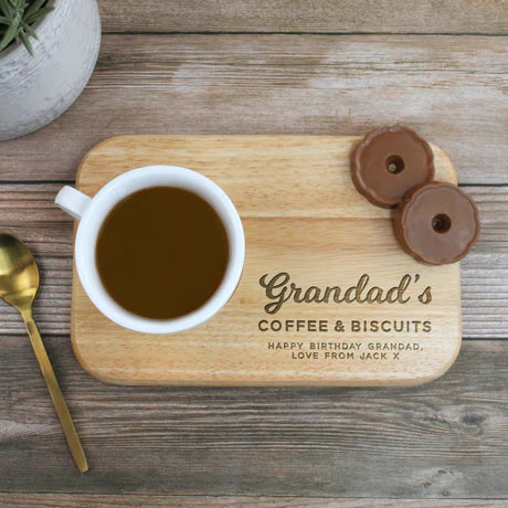 Personalised Grandad's Coffee & Biscuits Board