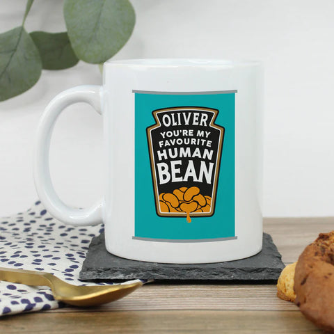 Personalised 'You're My Favourite Human Bean' Mug with Coaster Option