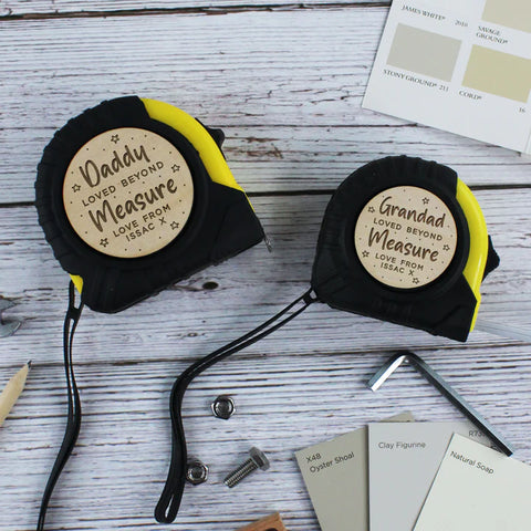 Personalised 'Loved Beyond Measure' Tape Measure - Available in 3M or 5M