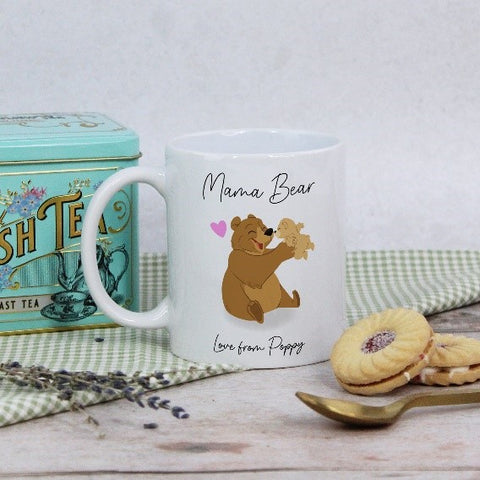 Personalised Mama Bear Mug with Optional Coaster