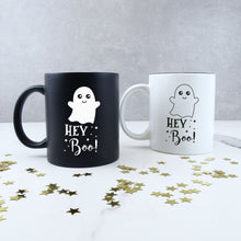 Load image into Gallery viewer, Personalised &#39;Hey Boo&#39; Halloween Mug, 350 ml Ceramic Coffee Mugs
