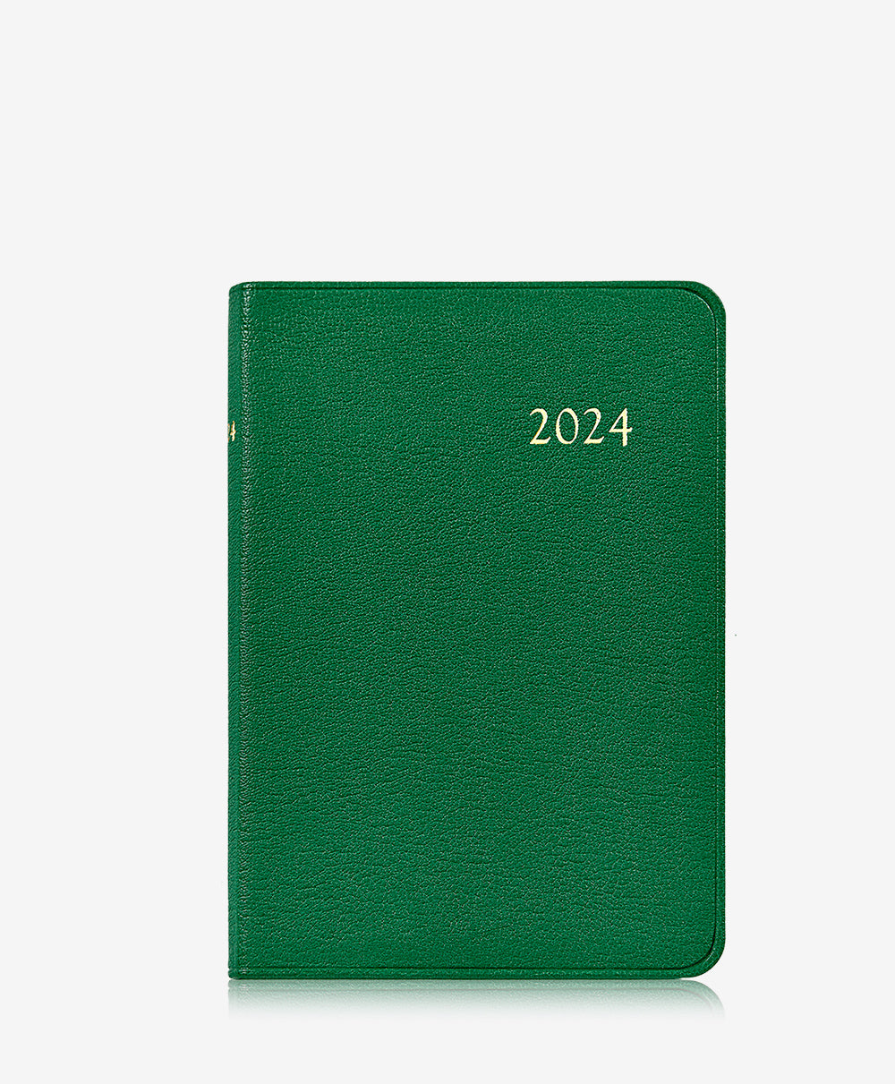 GiGi New York 2024 Daily Journal Green Goatskin