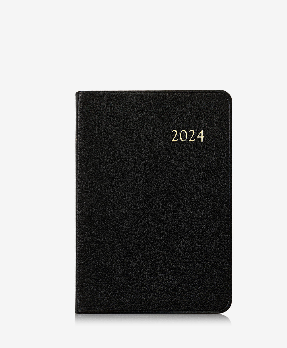 GiGi New York 2024 Daily Journal Black Goatskin