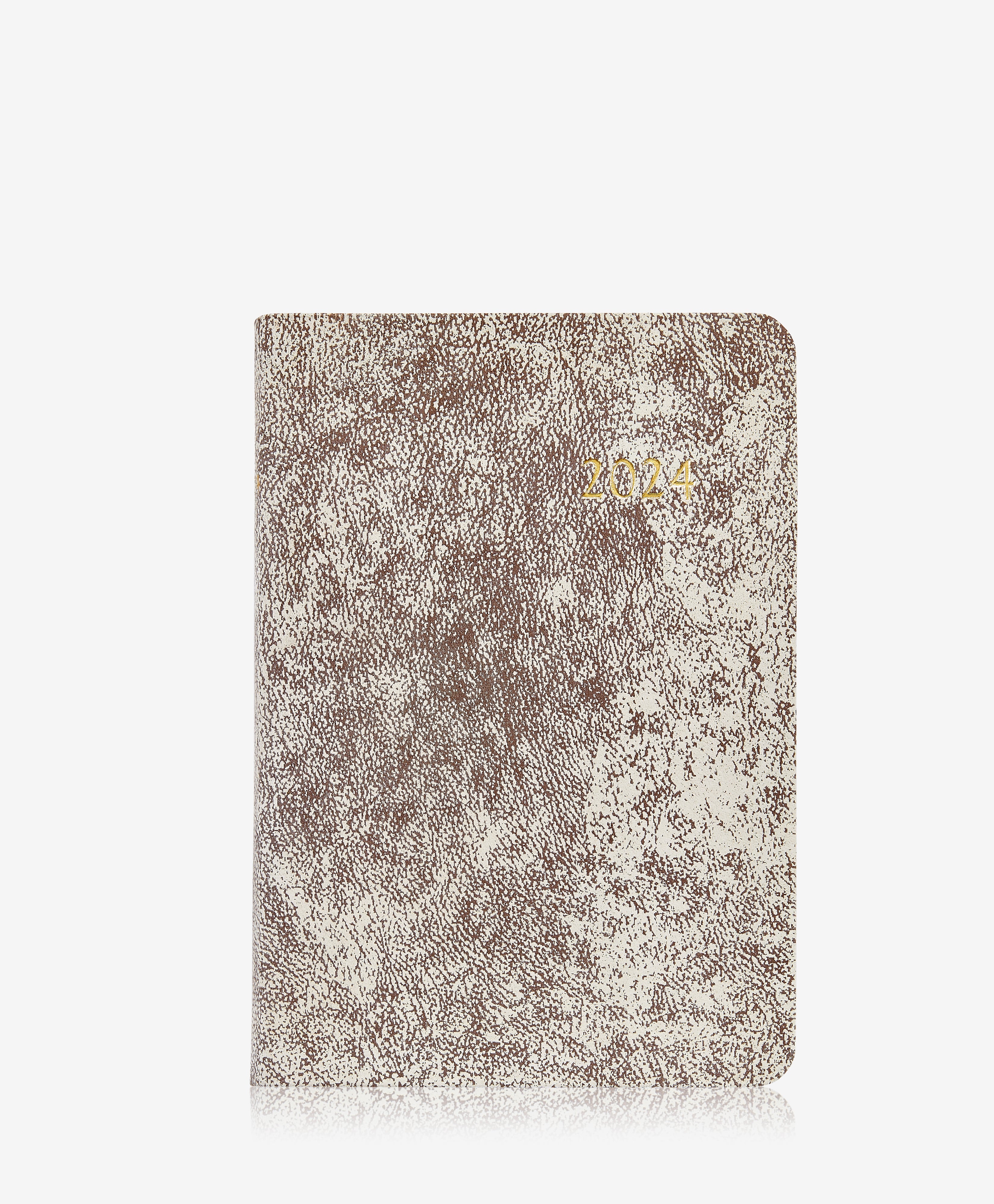 GiGi New York 2024 Daily Journal Walnut Embossed Crocodile