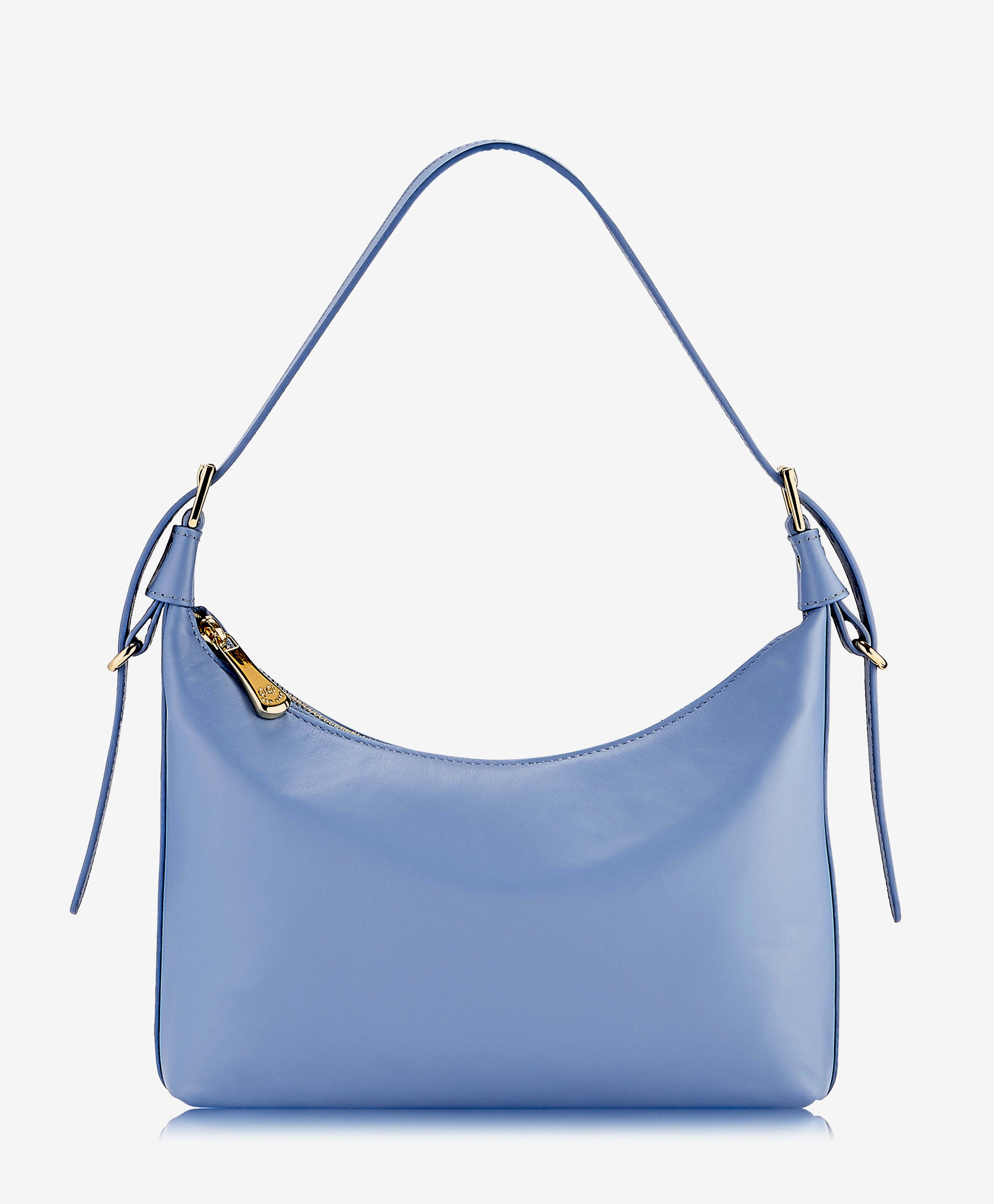 GiGi New York Blake Shoulder Bag French Blue European Calfskin Leather