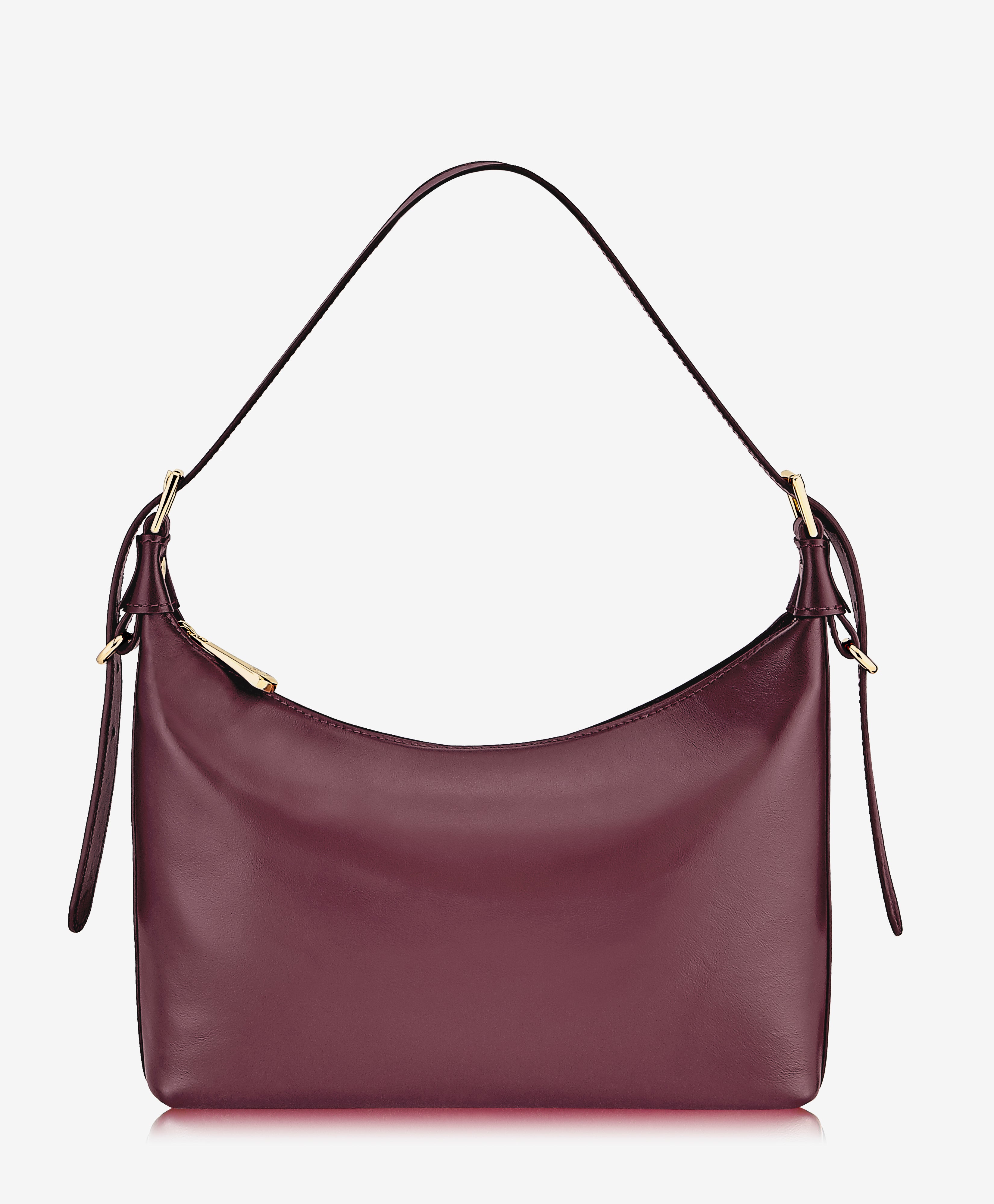 GiGi New York Blake Shoulder Bag Bordeaux European Calfskin Leather