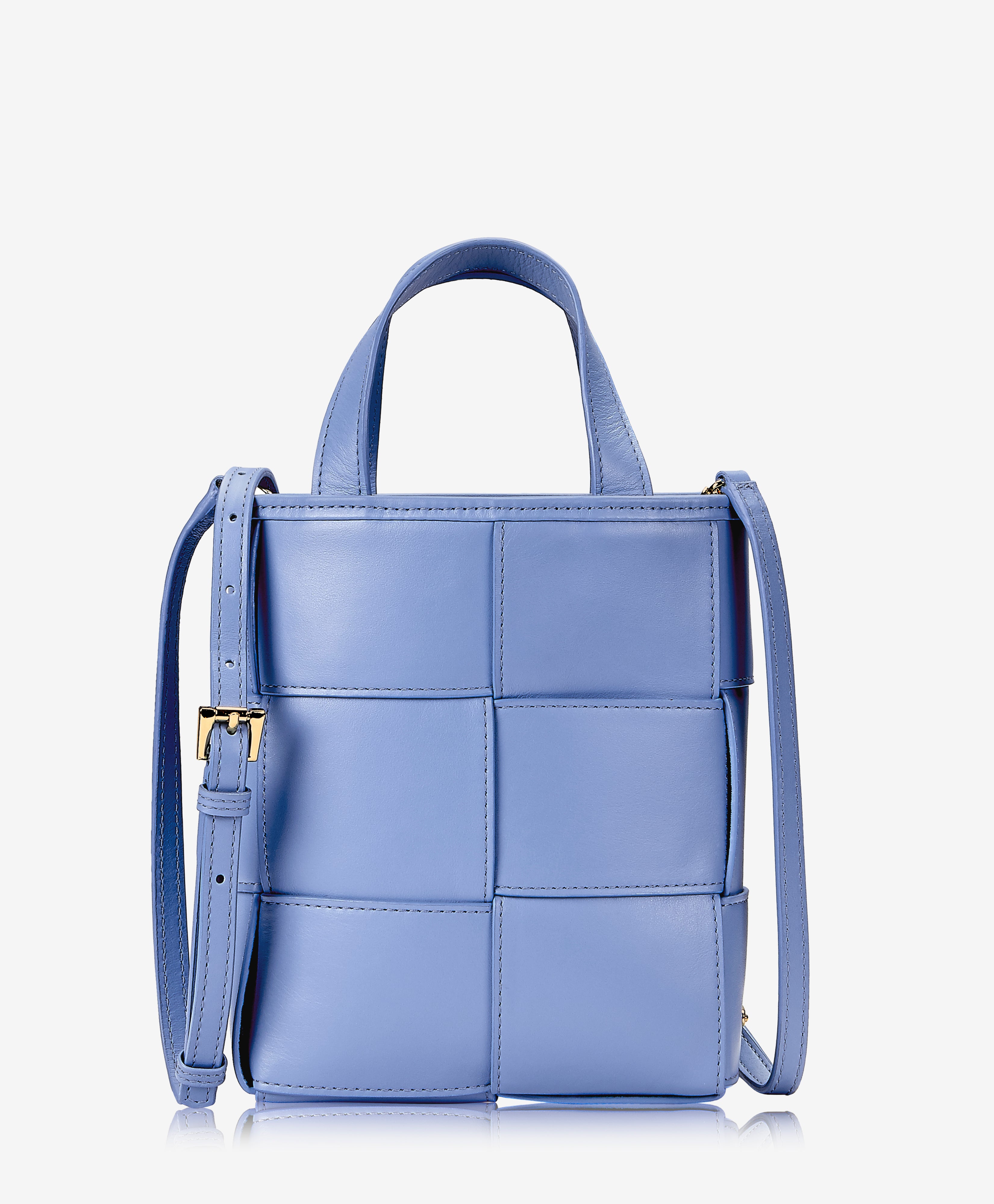 GiGi New York Chloe Mini Shopper French Blue Italian Calfskin Leather