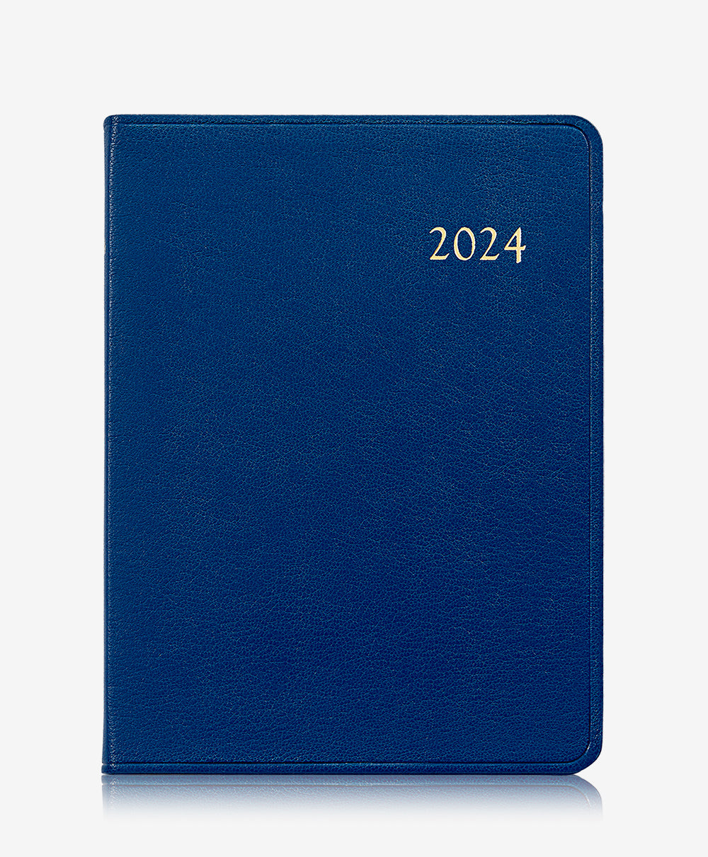 GiGi New York 2024 Desk Diary Royal Goatskin