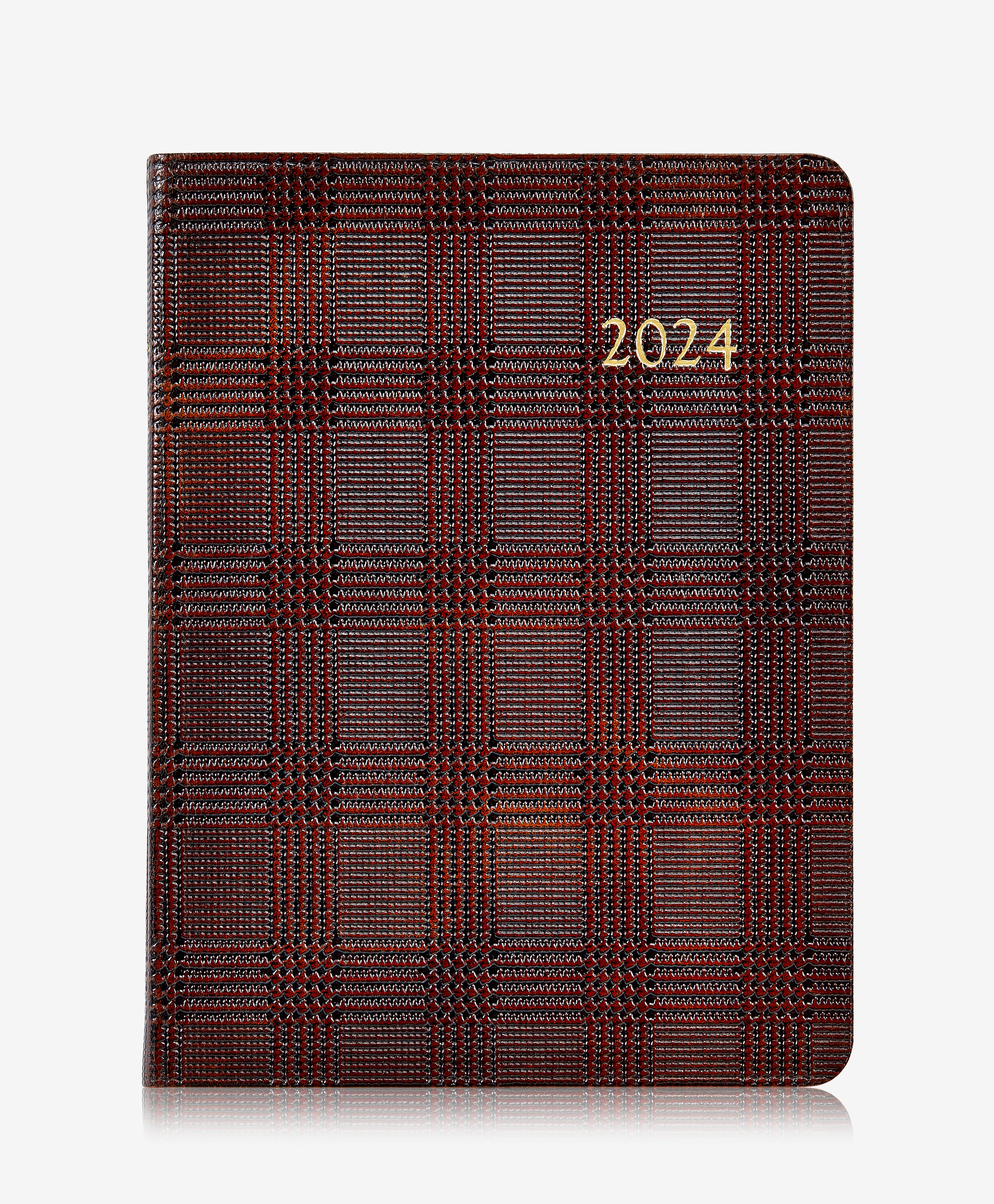 GiGi New York 2024 Desk Diary Black Embossed Crocodile