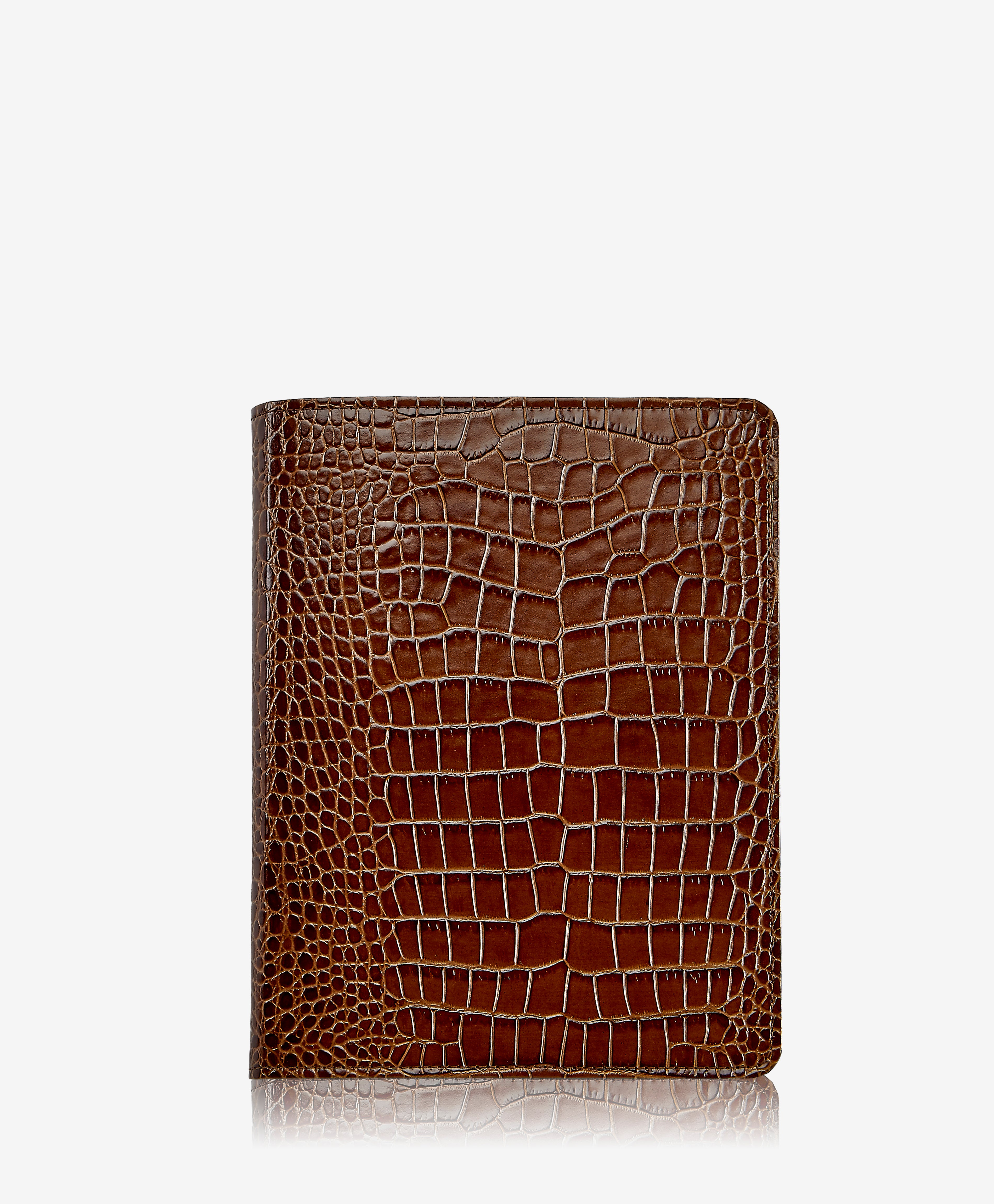 GiGi New York 9' Wire-O-Notebook Walnut Embossed Croc