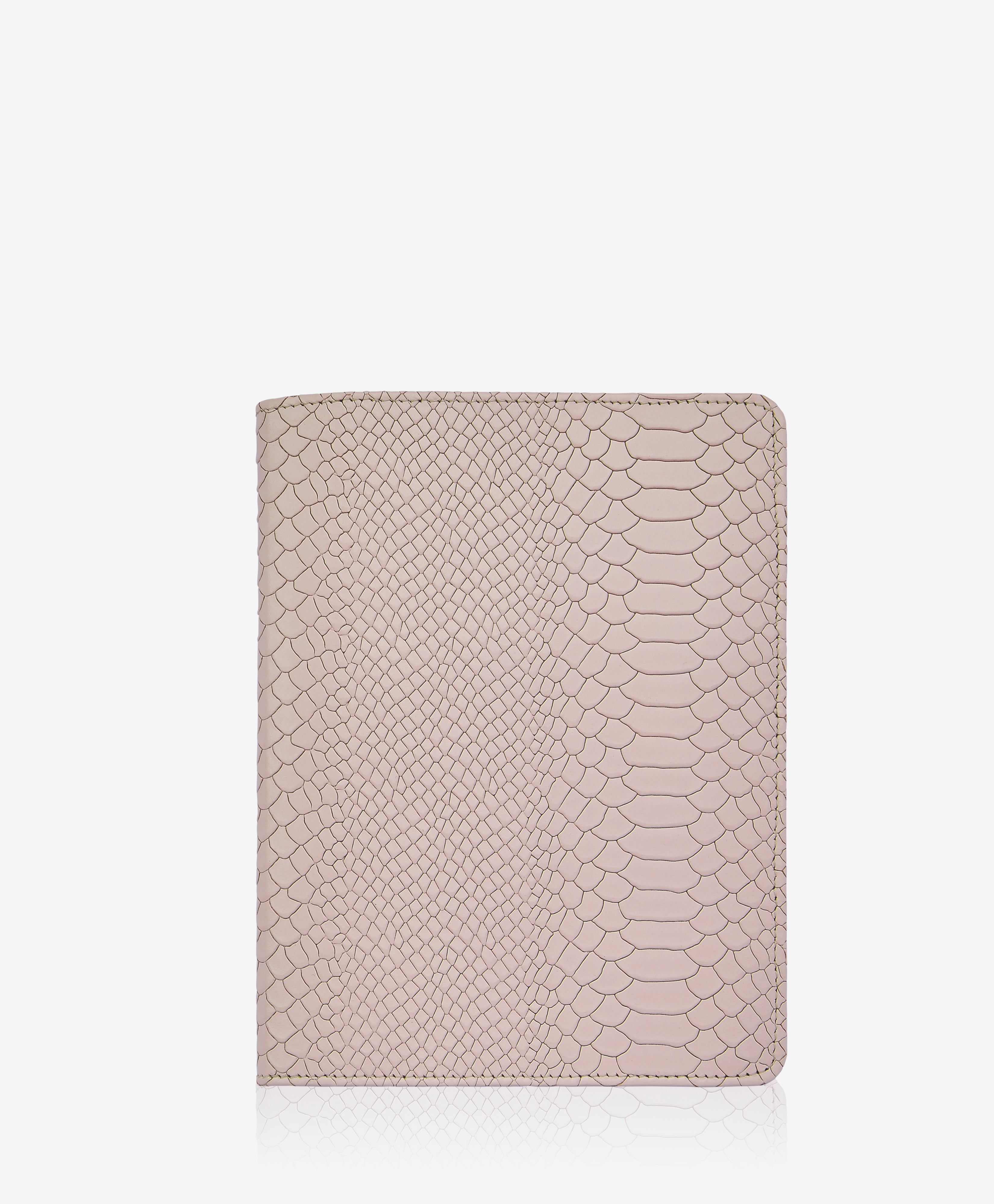 GiGi New York 9' Wire-O-Notebook Petal Pink Embossed Python Leather