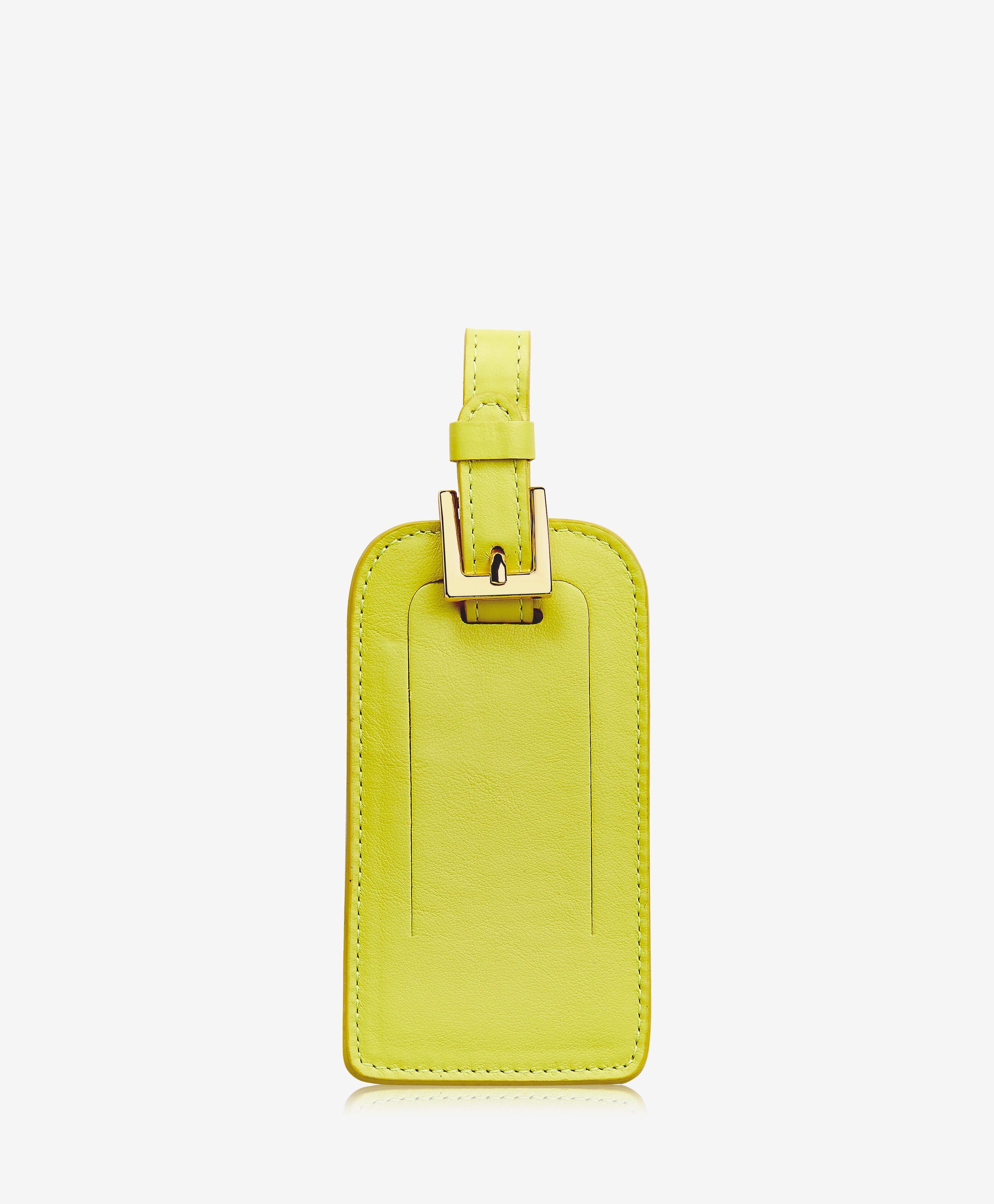 LOUIS VUITTON Leather Luggage Tag Neon Yellow