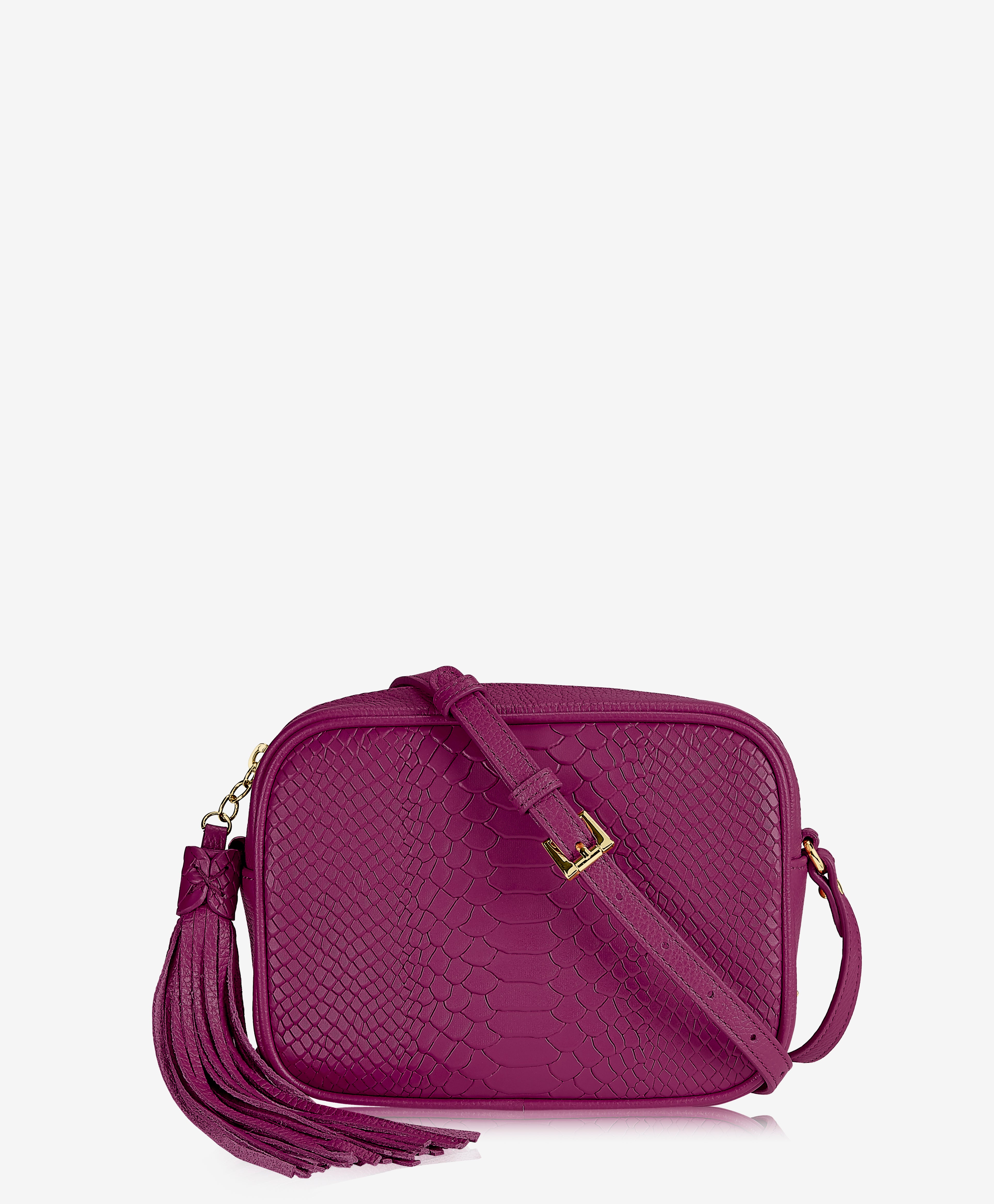 GiGi New York Madison Crossbody Azalea Embossed Python Leather