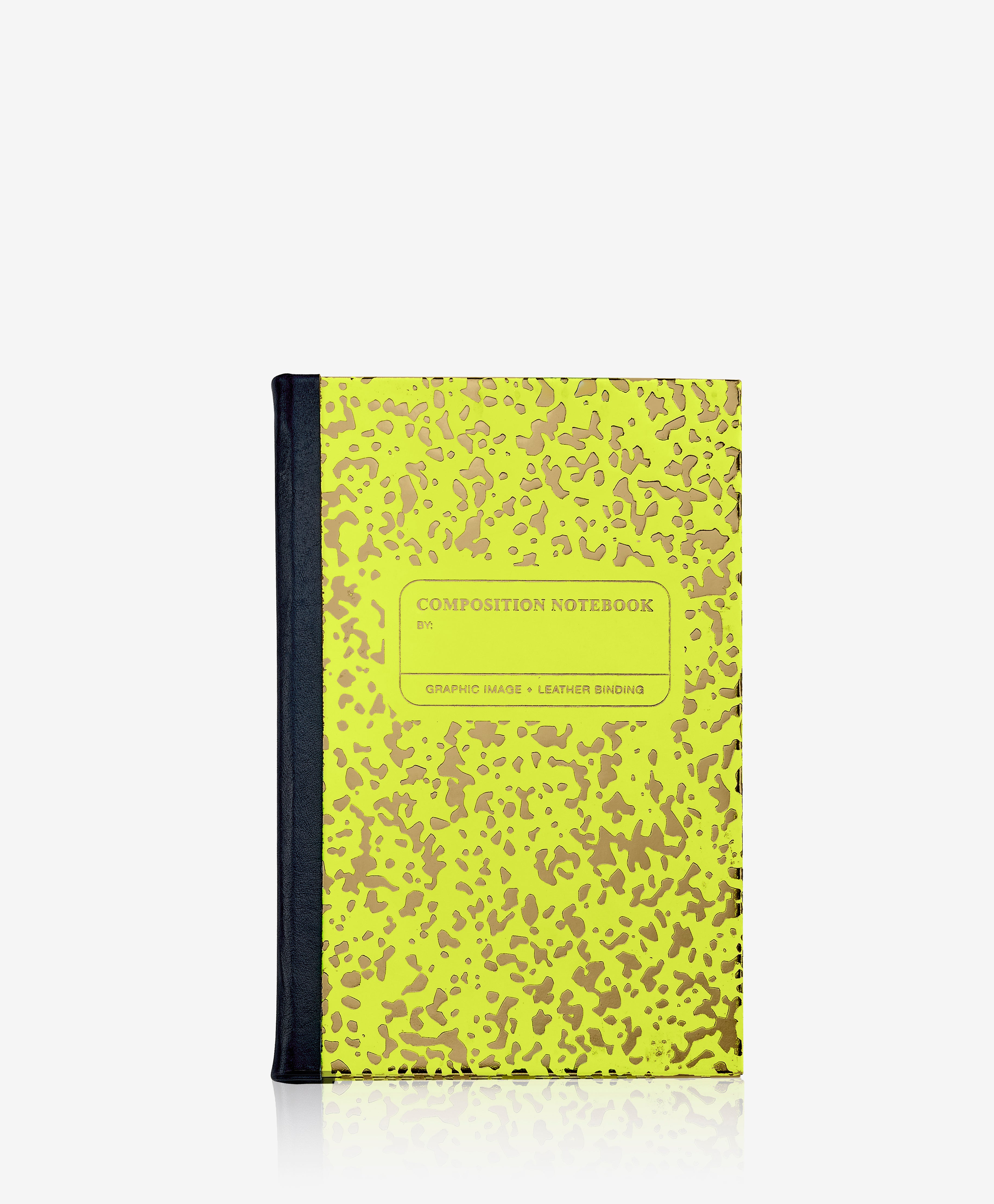 GiGi New York Composition Notebook Neon Yellow And Gold