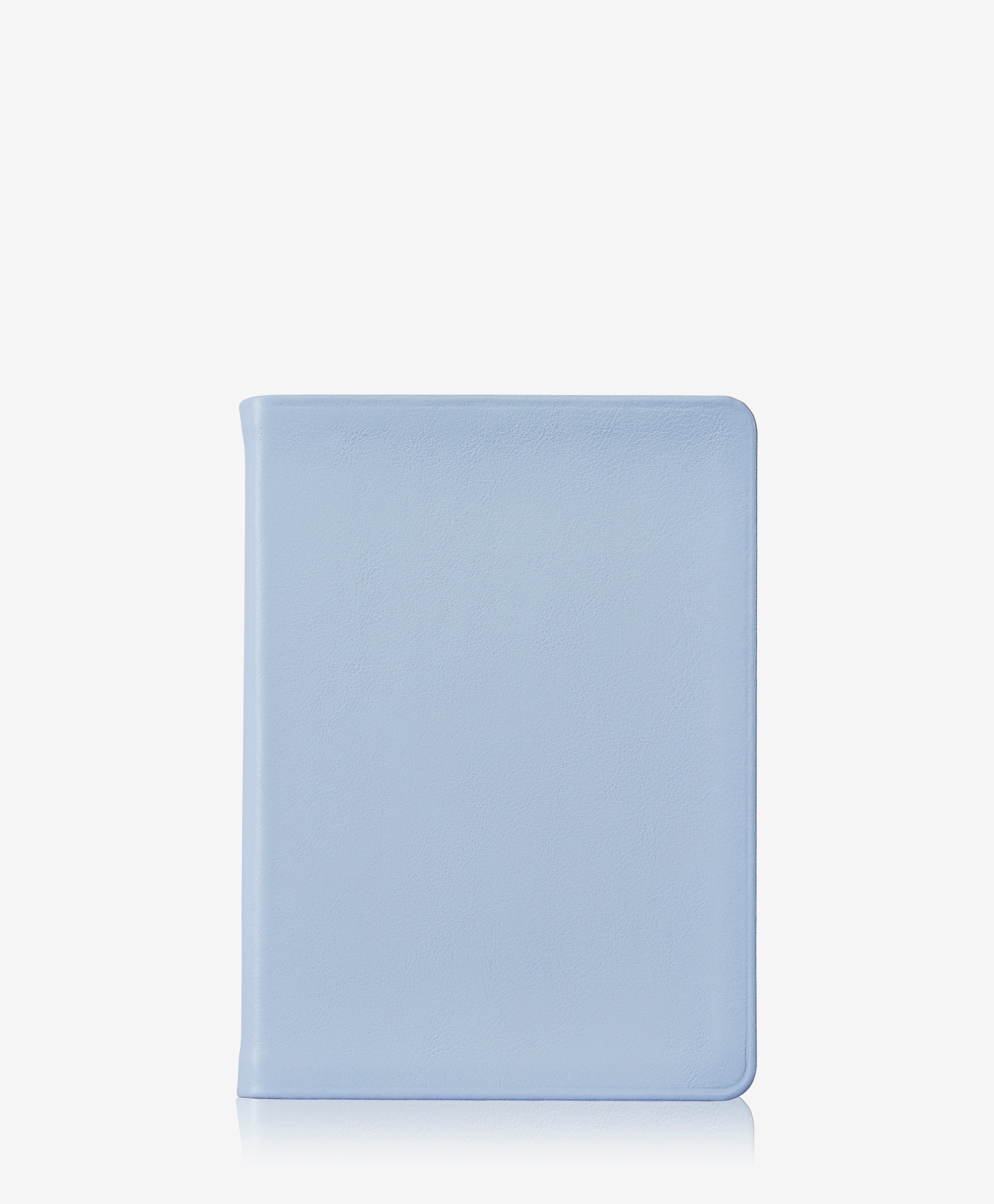 GiGi New York Medium Travel Journal Light Blue Italian Calfskin Leather
