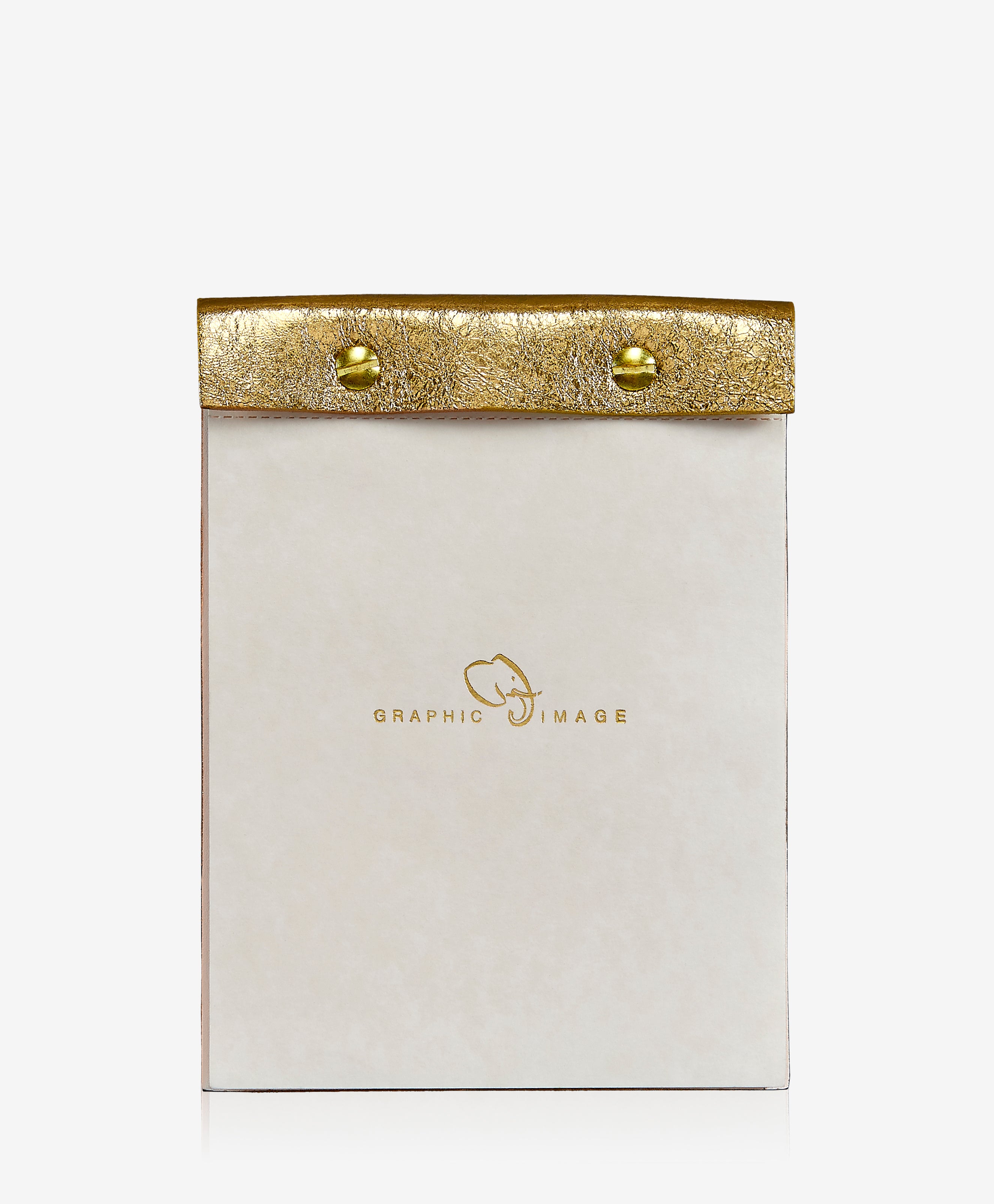 GiGi New York Desk Notepad Gold Crackle Metallic