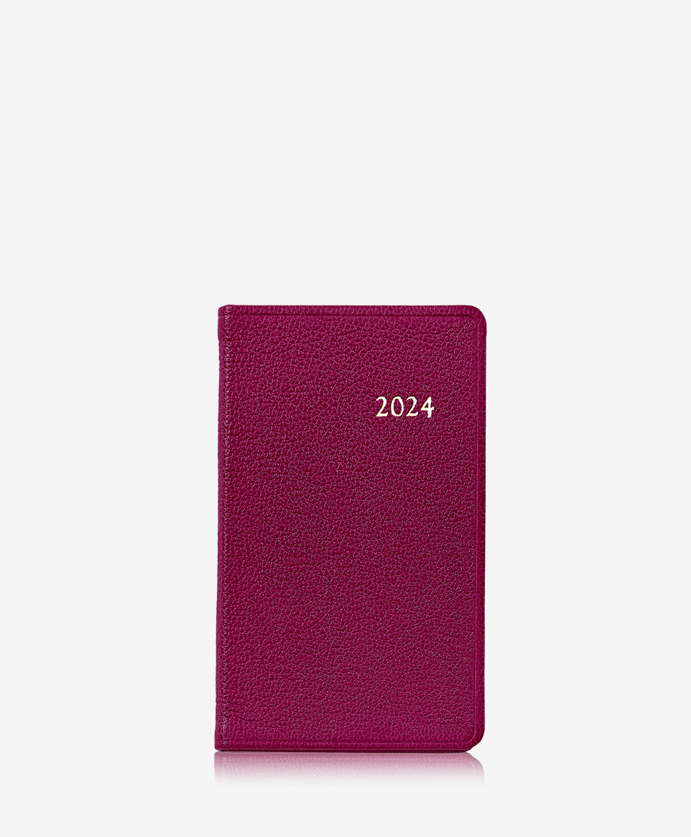 GiGi New York 2024 5 Pocket Datebook Azalea Goatskin