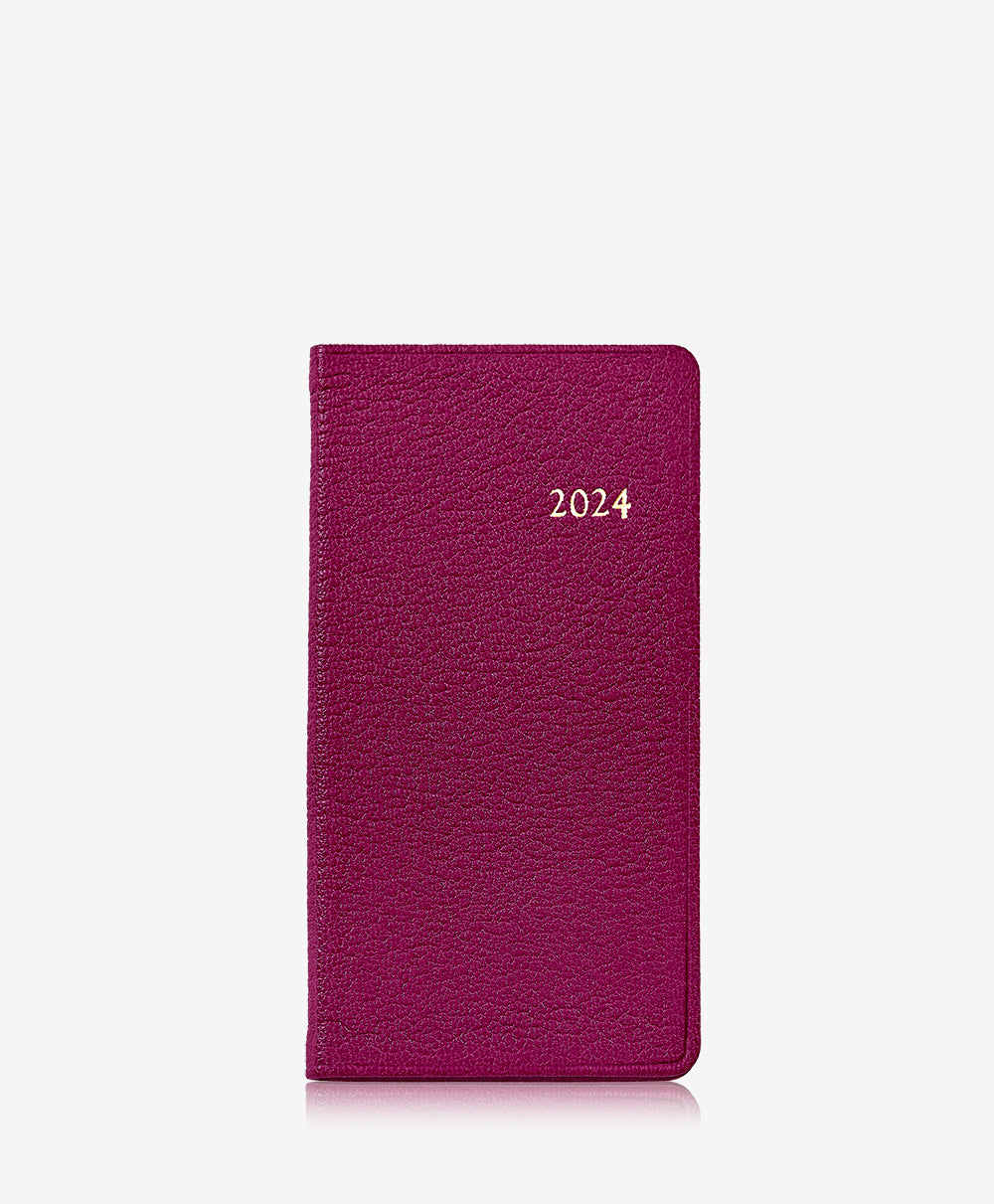 GiGi New York 2024 6 Pocket Datebook Azalea Goatskin