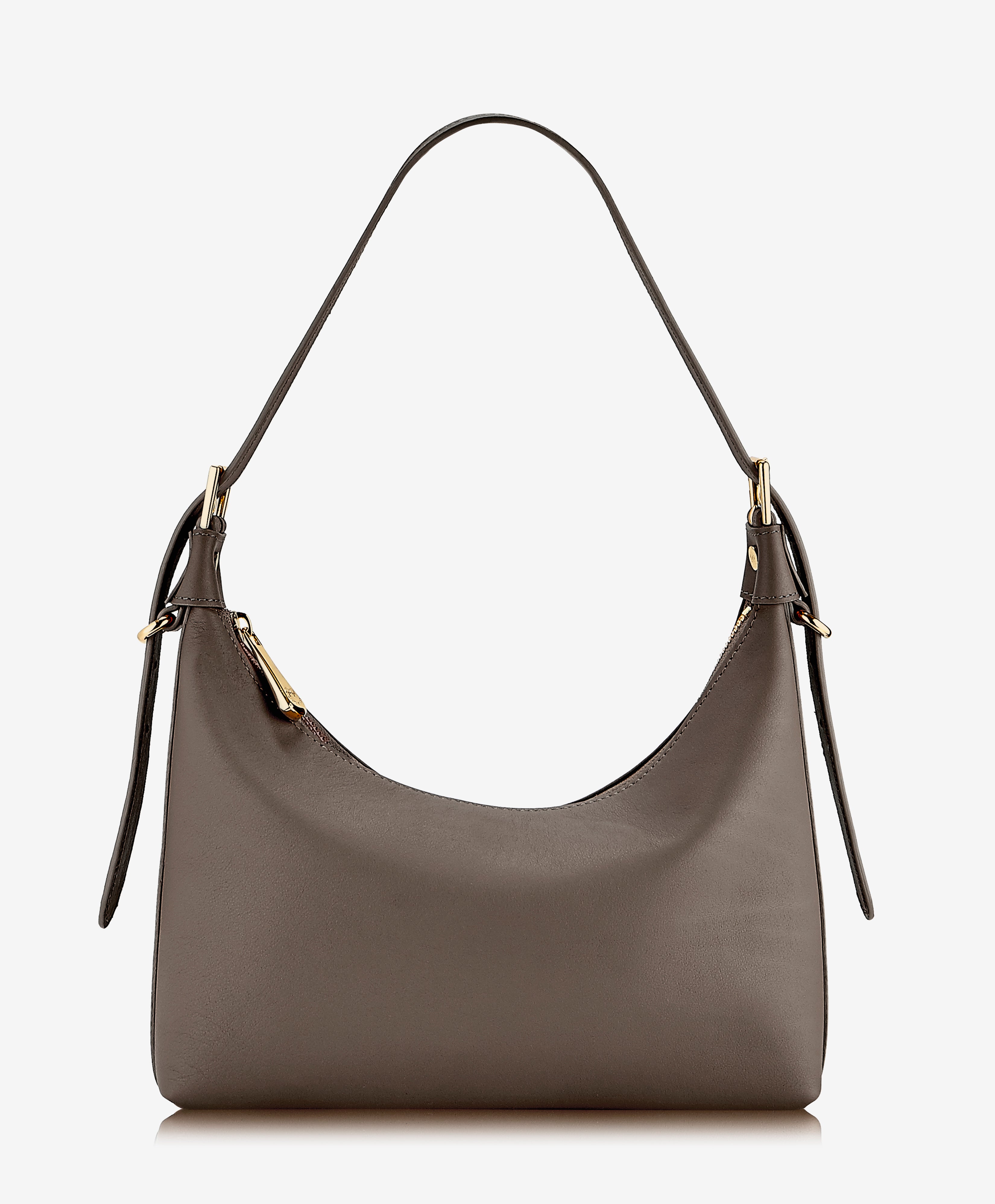 GiGi New York Blake Shoulder Bag Taupe European Calfskin Leather