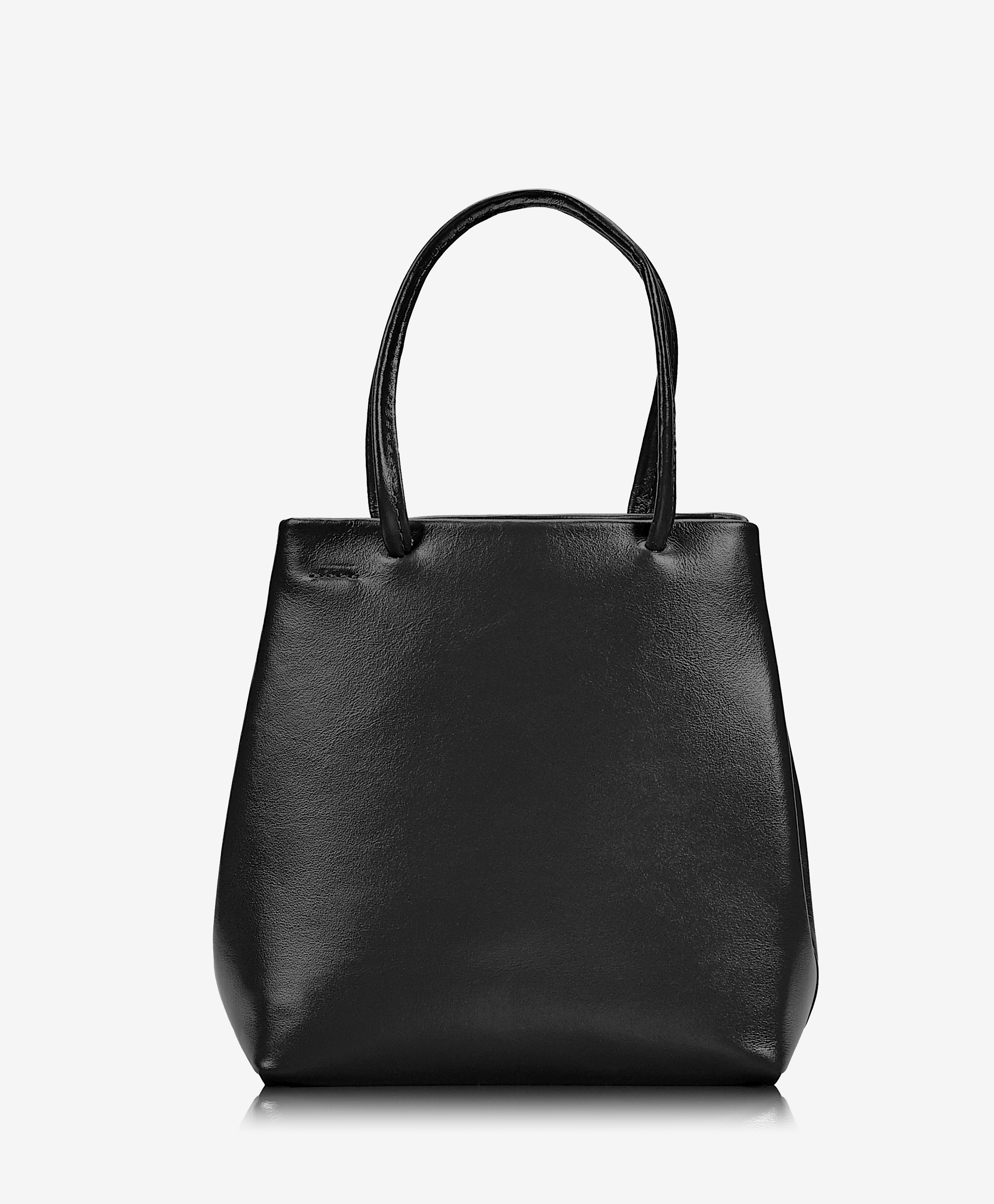 GiGi New York Sydney Mini Shopper Black Italian Calfskin Leather