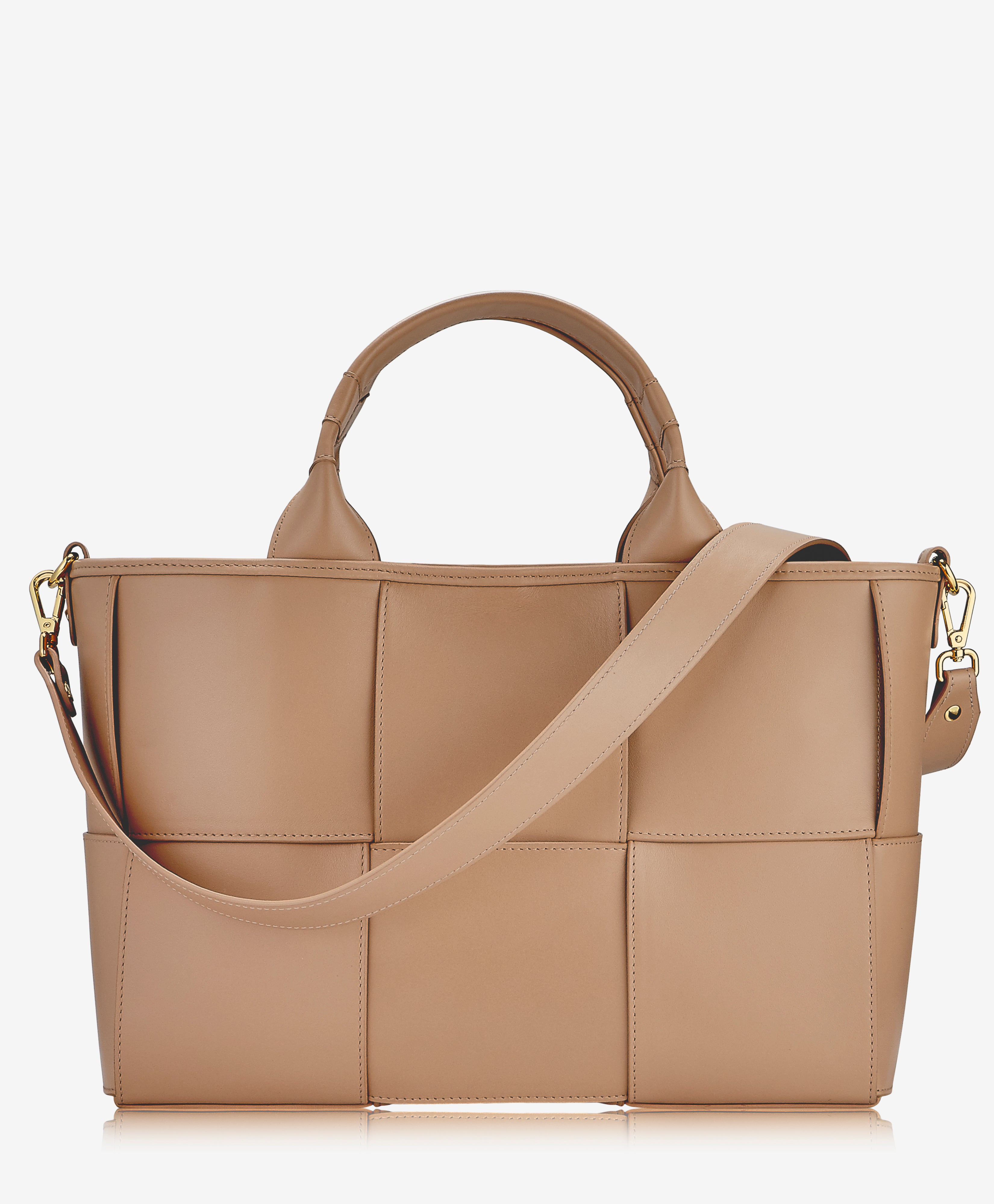 GiGi New York Sylvie Satchel Cappuccino Italian Calfskin Leather