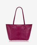 Zip Taylor Tote Embossed Python Leather